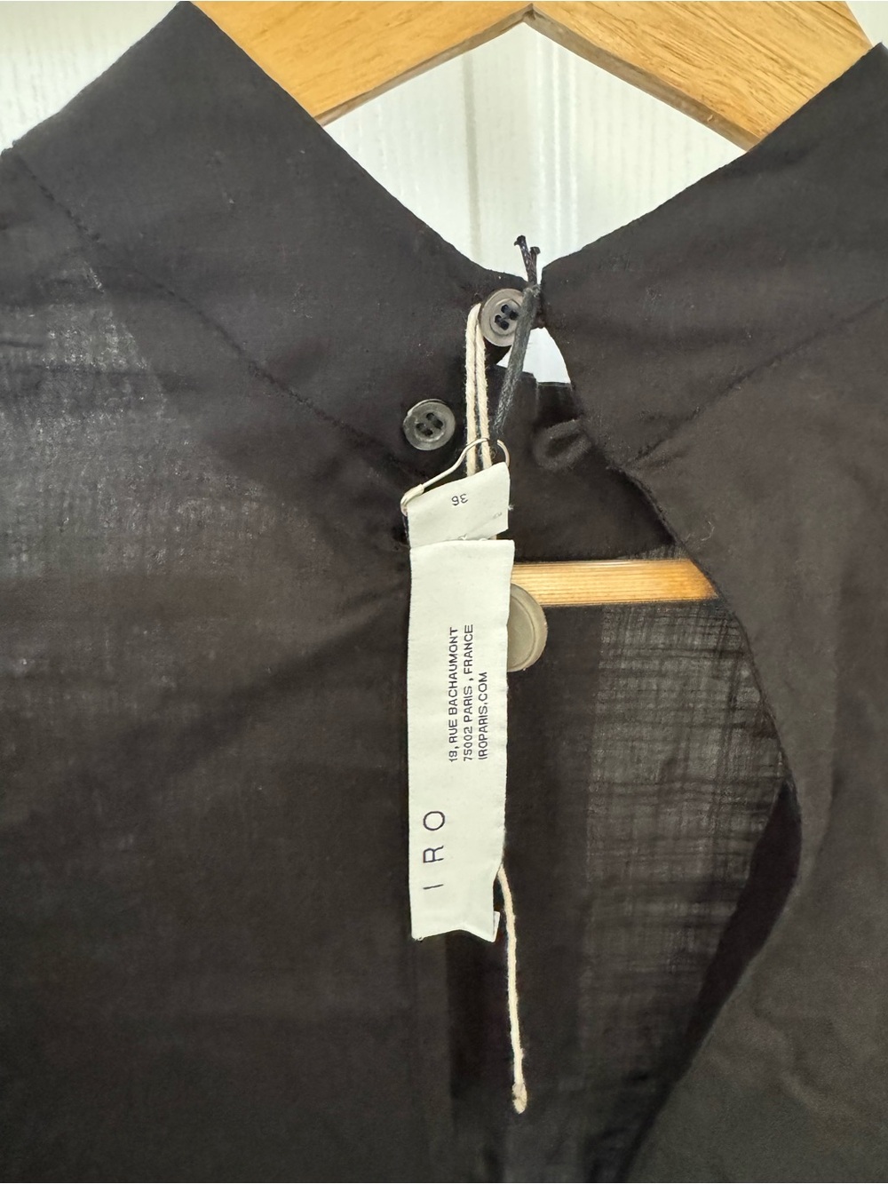 IRO Black High-Neck Short Sleeve Tunic - Picture 3 of 4
